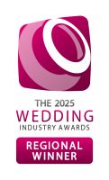 Home 24 Regional Winner badge celebrating Romsey Bridal's achievement in wedding services.